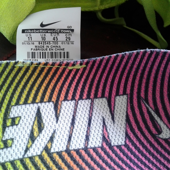 Nike Mens Free RN FLYKNIT USA MEDAL STAND SHOE OLYMPIC Volt SZ 11 Running 842545 - Picture 10 of 10